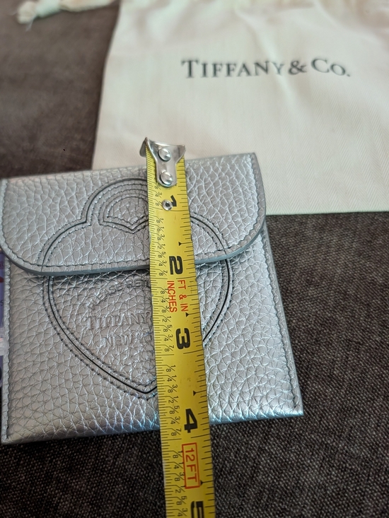 Tiffany & Co. Accessories - Tiffany & Co. Silver Heart Leather Pouch